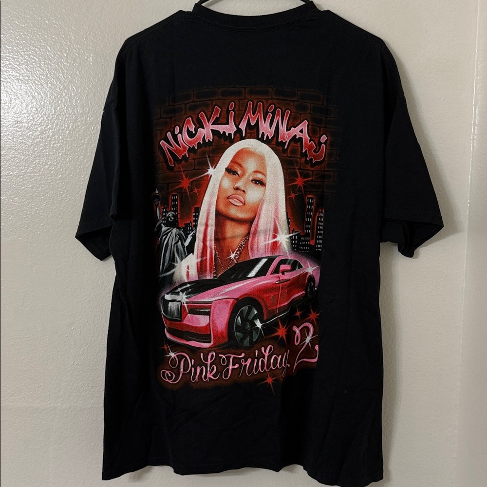 NEW! Nicki Minaj Pink Friday 2 Black Tee Size: XL